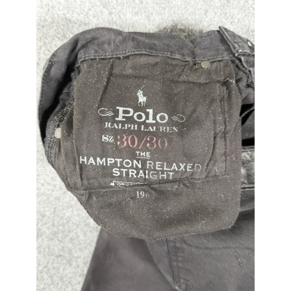 Polo Ralph Lauren The‎ Hampton Relaxed Straight Jeans Mens 30x30 Black